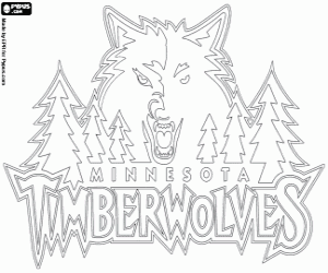 kolorowanka Emblemat Minnesota Timberwolves