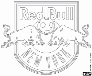 kolorowanka Emblemat New York Red Bulls
