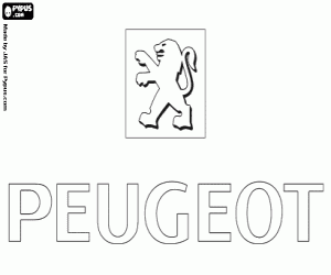 kolorowanka Emblemat Peugeot