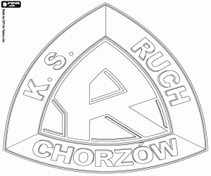 kolorowanka Emblemat Ruch Chorzów