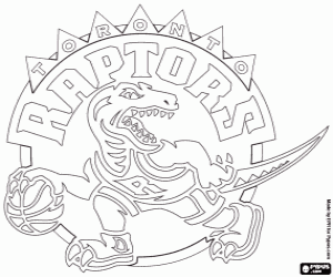 kolorowanka Emblemat Toronto Raptors