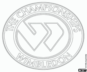 kolorowanka Emblemat turnieju Wimbledon