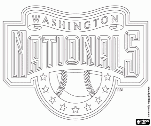 kolorowanka Emblemat Washington Nationals