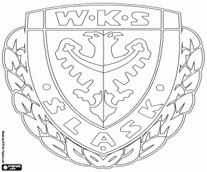 kolorowanka Emblemat z WKS Śląsk Wrocław