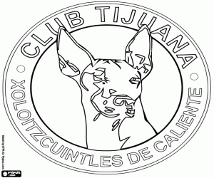 kolorowanka Emblemat Xolos de Tijuana