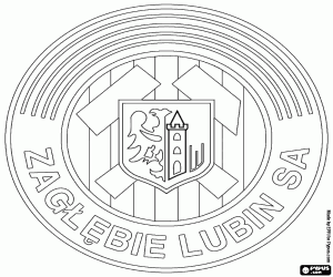 kolorowanka Emblemat Zagłębia Lubin