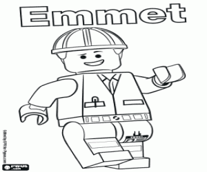 kolorowanka Emmet, charakter Lego film