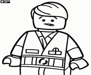 kolorowanka Emmet, główny bohater Lego