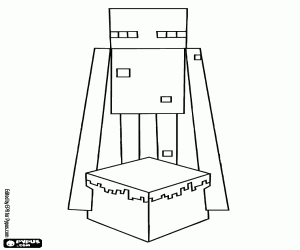 kolorowanka Enderman z ciasta, Minecraft