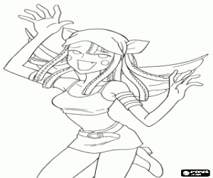 kolorowanka Eriru, postać z Mermaid Melody