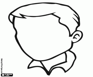 kolorowanka Faceless cienka głowa człowieka