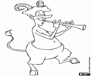 kolorowanka Faunus i flet