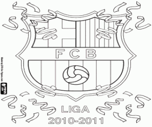 kolorowanka FC Barcelona, mistrz 2010-2011