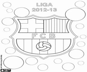 kolorowanka FC Barcelona, mistrz 2012-2013
