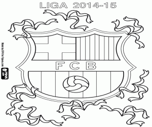 kolorowanka FC Barcelona, mistrz 2014-2015
