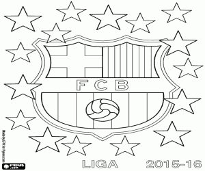 kolorowanka FC Barcelona, mistrz 2015-2016