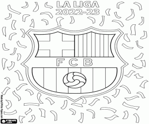 kolorowanka FC Barcelona, mistrz 2022-2023