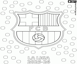 kolorowanka FC Barcelona, mistrz 2025-2026