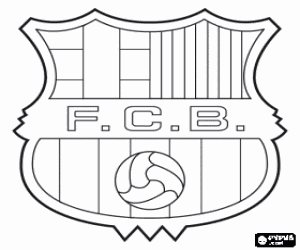 kolorowanka FC Barcelona odznaka