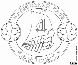 kolorowanka FC Dnipro odznaka