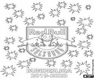 kolorowanka FC Red Bull Salzburg, mistrz 2019/20