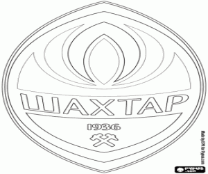 kolorowanka FC Shaktar Donieck odznaka