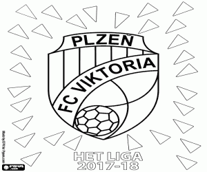 kolorowanka FC Viktoria Plzen, HET ligi 2017-2018