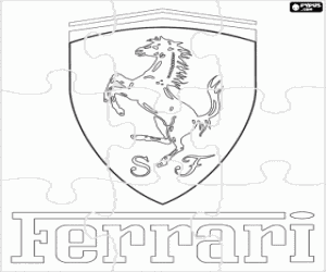 kolorowanka Ferrari puzzle