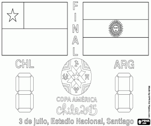 kolorowanka Final Copa America Chile 2015