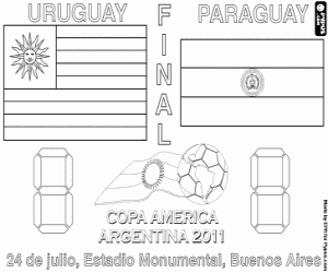 kolorowanka Finał Copa America Argentyna 2011