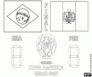 kolorowanka Finał Copa America Brasil 2019