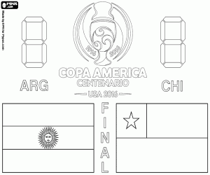 kolorowanka Finał Copa America Centenario 2016