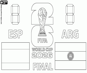 kolorowanka Finał Mistrzostw Świata FIFA 2026