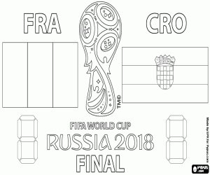 kolorowanka Finał Pucharu Świata FIFA 2018 Rosja