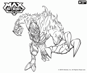 kolorowanka Fire Elementor, Max Steel