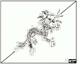 kolorowanka Flaga Bhutanu