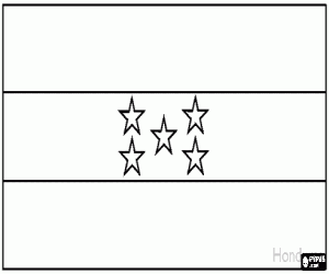 kolorowanka Flaga Hondurasu