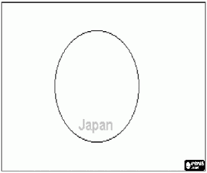 kolorowanka Flaga Japonii