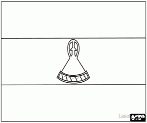 kolorowanka Flaga Lesotho