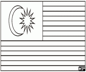 kolorowanka Flaga Malezji