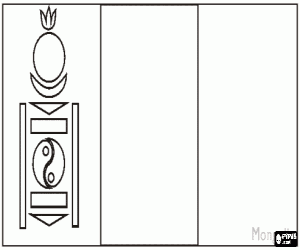 kolorowanka Flaga Mongolii