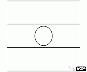 kolorowanka Flaga Nigru