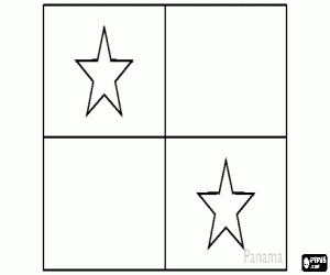 kolorowanka Flaga Panamy