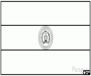 kolorowanka Flaga Paragwaju