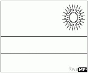 kolorowanka Flaga Rwandy