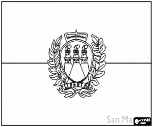 kolorowanka Flaga San Marino