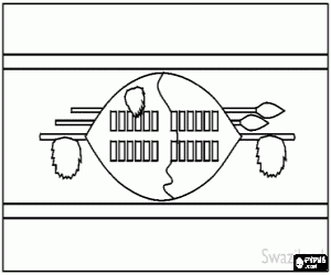 kolorowanka Flaga Suazi