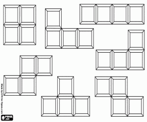 kolorowanka Fragmenty wideo gry Tetris