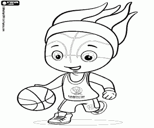 kolorowanka Frenkie, maskotka EuroBasket 2015