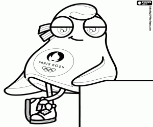 kolorowanka Fryga Olimpijska, maskotka Paryż 2024